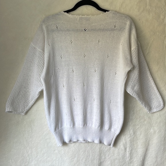 Vintage Maurada Pearl Embellished Womens Knit Sweater Size L - Picture 4 of 8